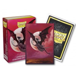 60 Protèges cartes Taille Japonaise - Valentine Dragon 2024 - Brushed Art Sleeves Dragon Shield