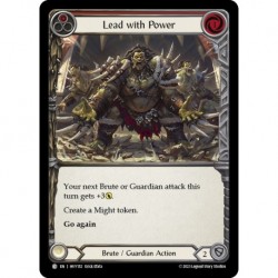 Rainbow Foil - Lead with Power (Red) - Flesh And Blood TCG