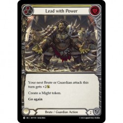 Rainbow Foil - Lead with Power (Yellow) - Flesh And Blood TCG