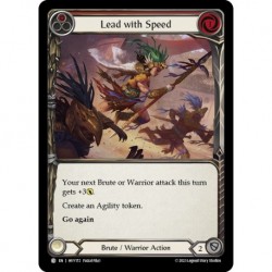Rainbow Foil - Lead with Speed (Red) - Flesh And Blood TCG