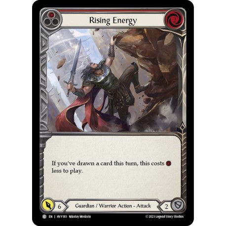Rainbow Foil - Rising Energy (Red) - Flesh And Blood TCG