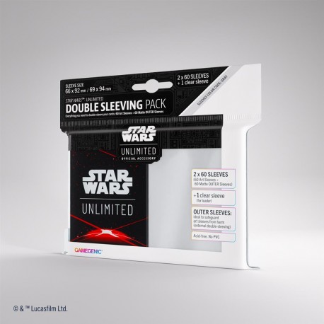 STAR WARS: UNLIMITED ART SLEEVES DOUBLE SLEEVING PACK - SPACE RED - GAMEGENIC