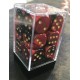 (Boîte abîmée) Chessex Set de 12 dés 6 Gemini (16mm) Noir-Rouge /Or