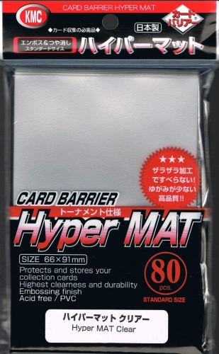 Import Japon 5 paquets/total 400 pochettes Fabriqué au Japon Pochettes de protection de cartes à jouer/collection KMC Hyper Mat Rouge pack de 5 