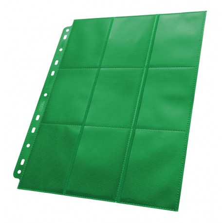 10 Pages de classeur colorées Ultimate Guard Side Load Vert 
