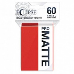60 Protèges Cartes Pro Matte Eclipse Small - Rouge Pomme - Ultra Pro
