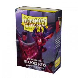 60 Protèges Cartes Matte Taille Japonaise - Dragon Shield - Blood Red